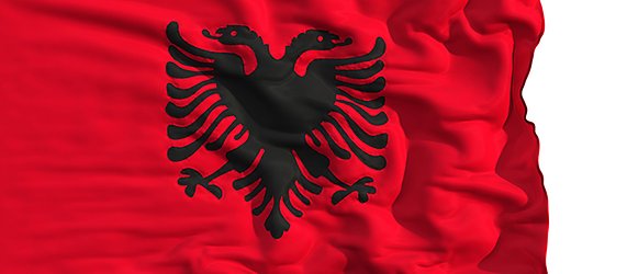 Albaniens flagga 